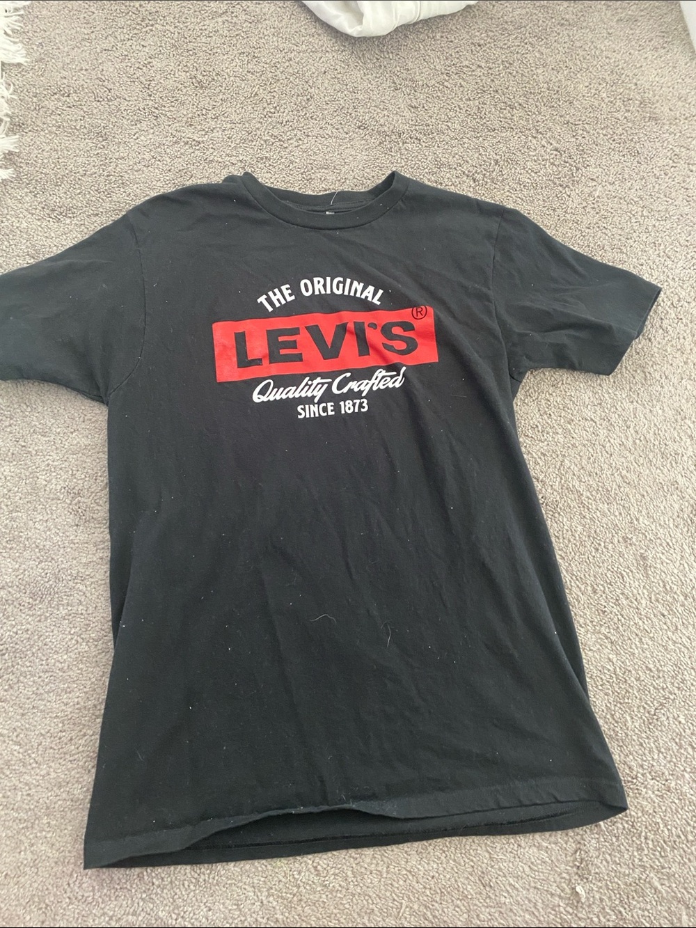 Levi's Black Short Sleeve Tee with Red Logo